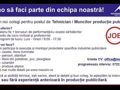 Angajare Muncitor In Atelier Productie Publicitara Cu Sau Fara E