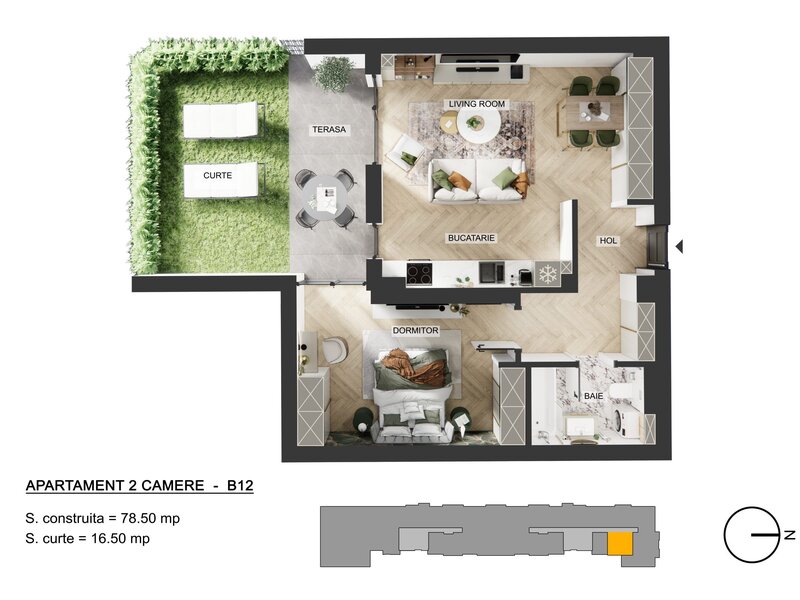 Apartament 2 camere Pipera Plaza, apartament 2 camere