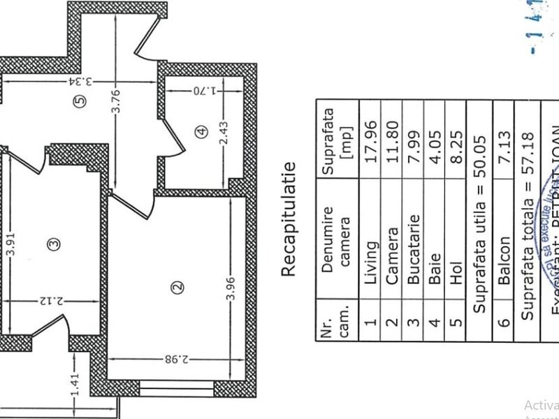 Apartament 2 camere Postalionului, 2 cam., 57 mp