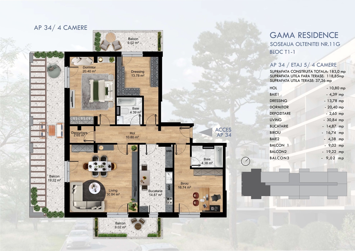 Apartament 4 camere Oltenitei, Gama Residence — fotografia 1